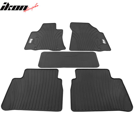 Fits 13-18 Nissan Altima Latex Car Floor Mats Liner All Weather Black Carpet 5PC