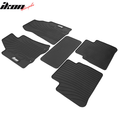 Fits 13-18 Nissan Altima Latex Car Floor Mats Liner All Weather Black Carpet 5PC