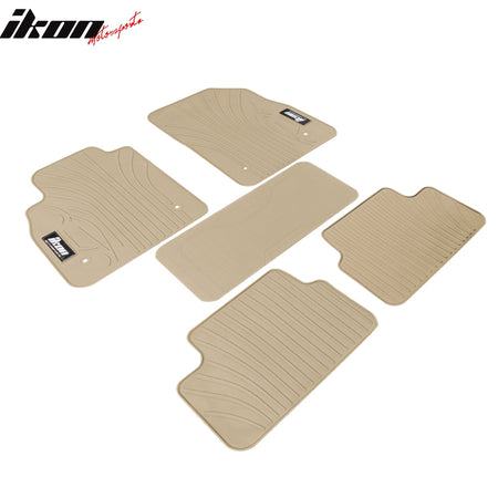 Fits 08-16 Chevy Cruze Custom Fit Latex Rubber Car Floor Mats Liner 5PCS - Beige