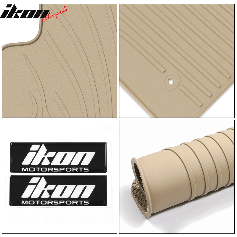 Fits 08-16 Chevy Cruze Custom Fit Latex Rubber Car Floor Mats Liner 5PCS - Beige