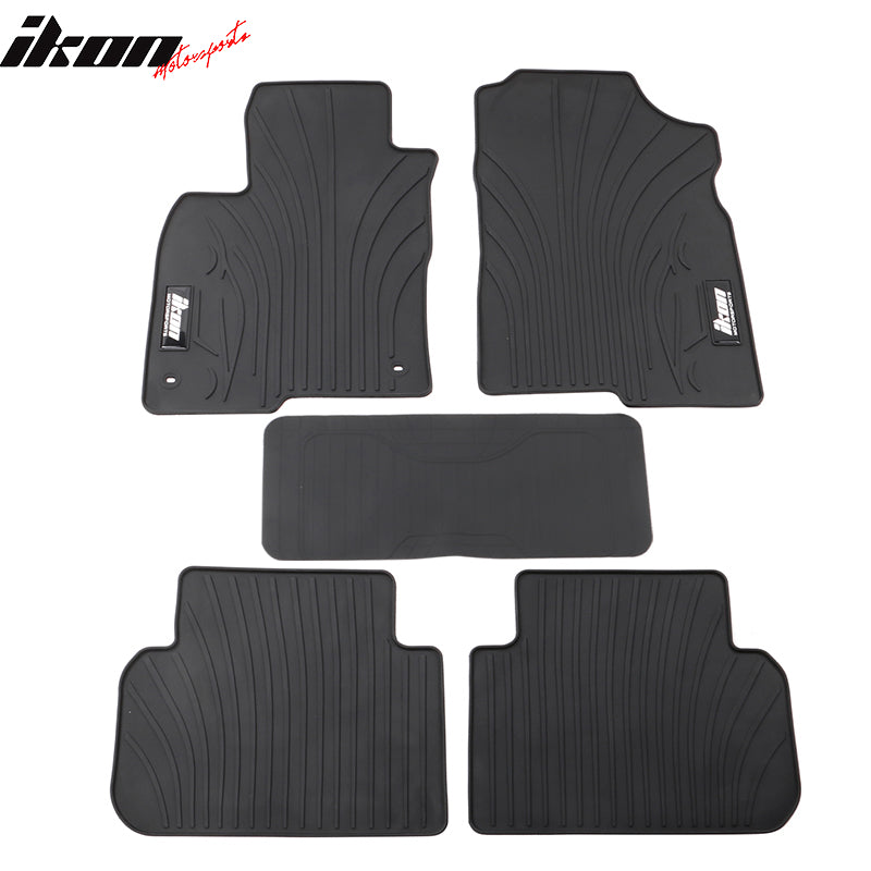 Fits 22-24 Honda Civic/Acura Integra Latex Floor Mats All Weather Black Carpets