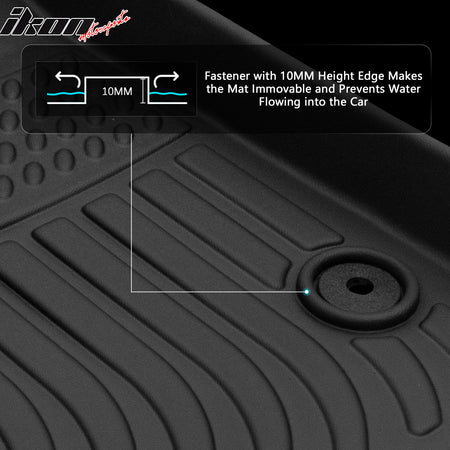 Fits 19-24 Chevy Blazer 17-24 XT5 GMC Acadia TPE 3D Floor Mats Heavy Duty Liners