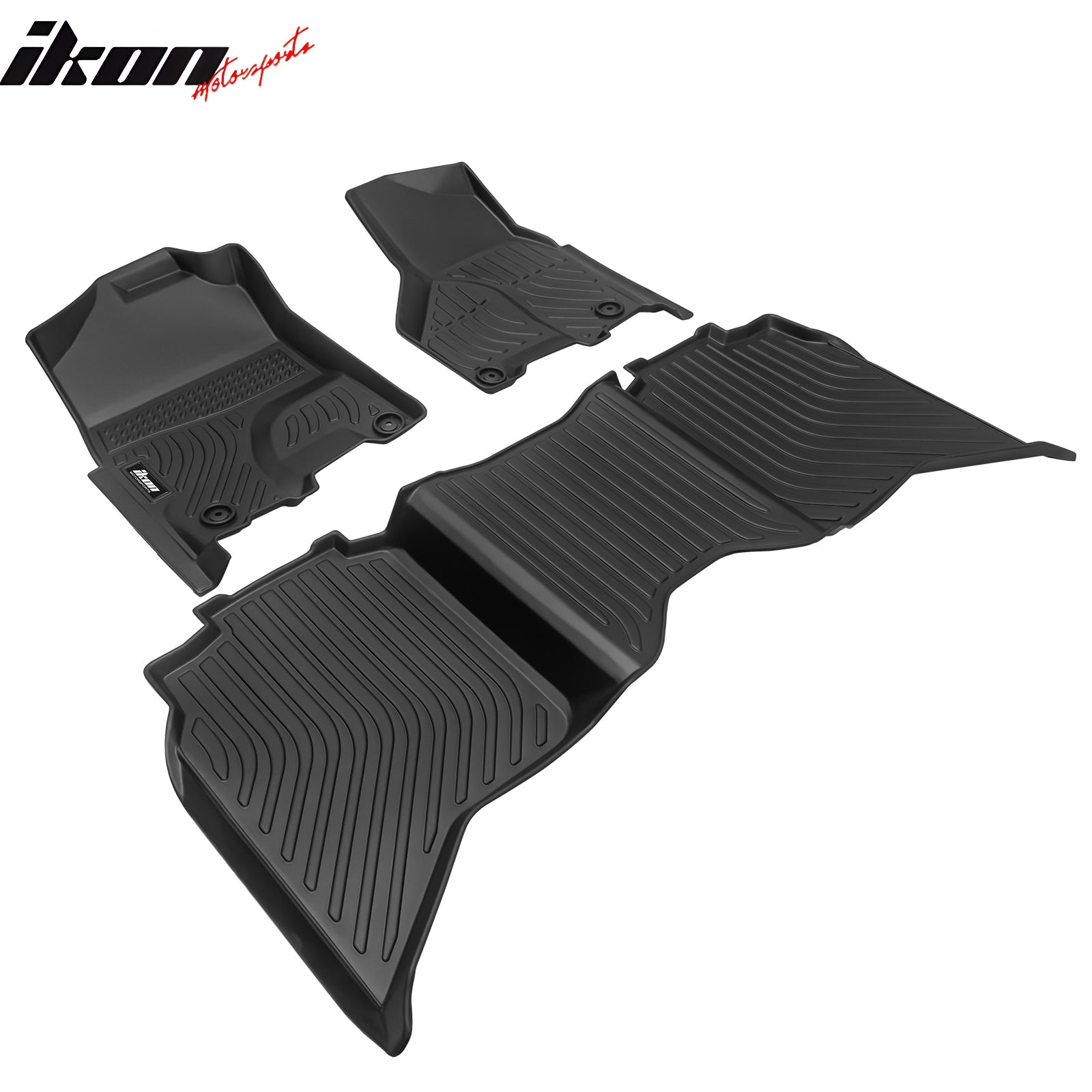 Fits 12-24 Ram 1500 2500 3500 Crew Cab Floor Mat Heavy Duty 3D Molded Carpet TPE