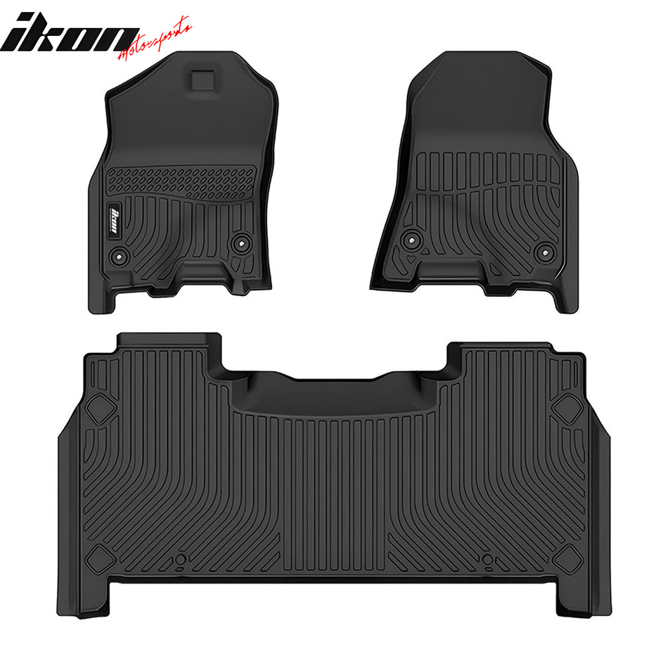 Car Floor Mat for 2019-2024 Ram 1500 Crew Cab All Weather 3D  TPE 3PC