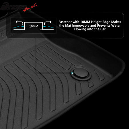 Fits 20-24 Ford Explorer 7 Seats 3D Molded Floor Mats Heavy Duty Liner TPE 4PCS