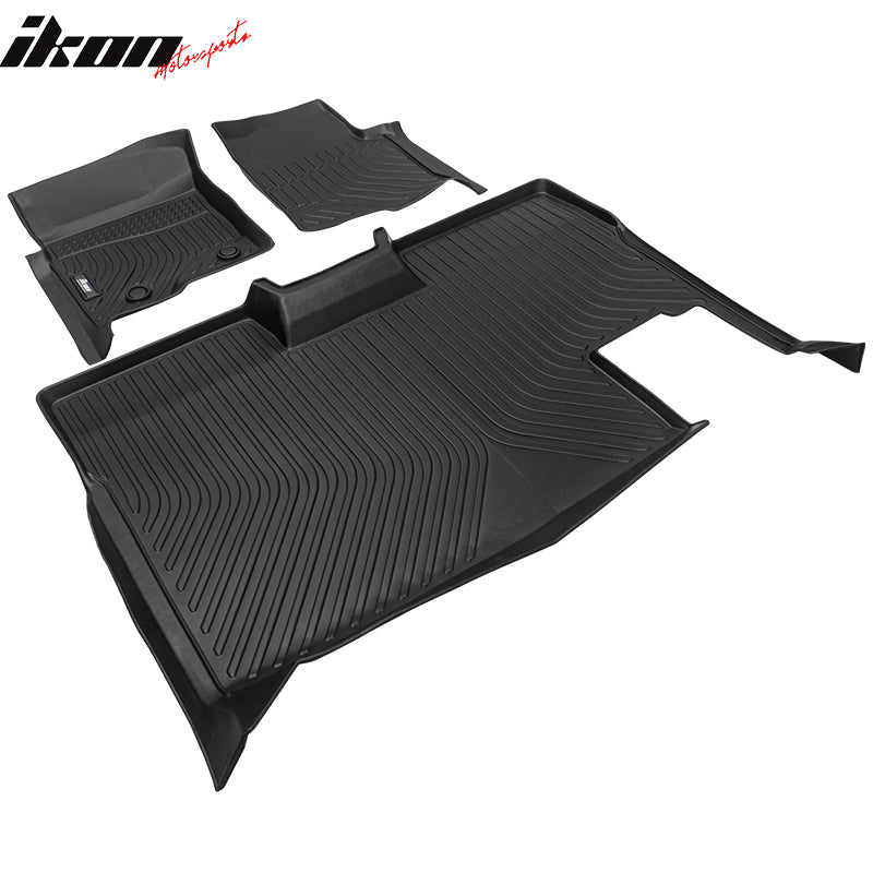 Fits 09-14 Ford F-150 Super Crew Cab 3D TPE Floor Mat All Weather 5-Seat Carpets