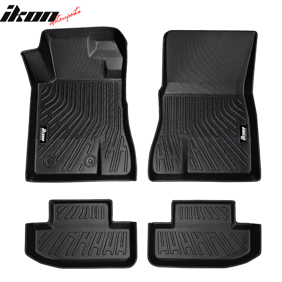 2015-2024 Ford Mustang 3D Molded Floor Mats All Weather Carpets TPE