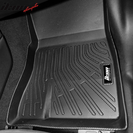 For 15-24 Ford Mustang Floor Mats All Weather Protection Liners TPE Carpet Black