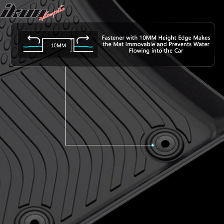 Fits 24-25 Hyundai Kona & 24 Kona N 3D All Weather Floor Mats Liner Carpet TPE