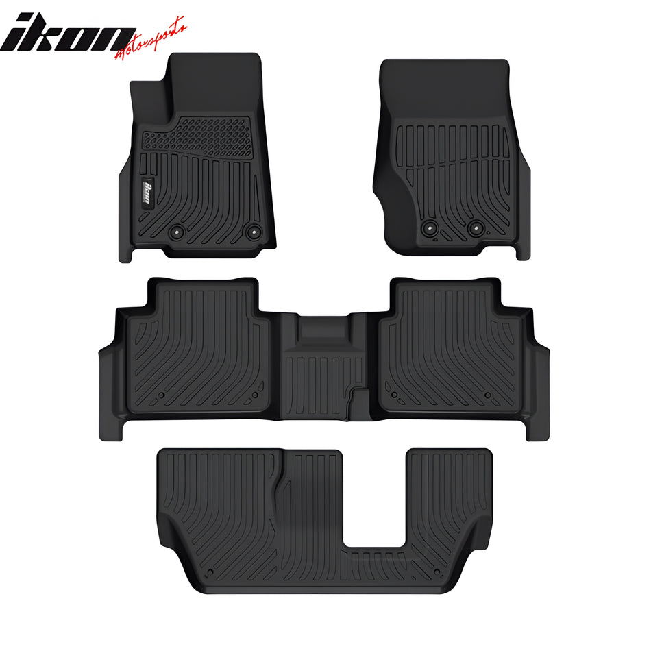 2021-2024 Jeep Grand Cherokee L Floor Mats All Weather TPE 3D Carpets