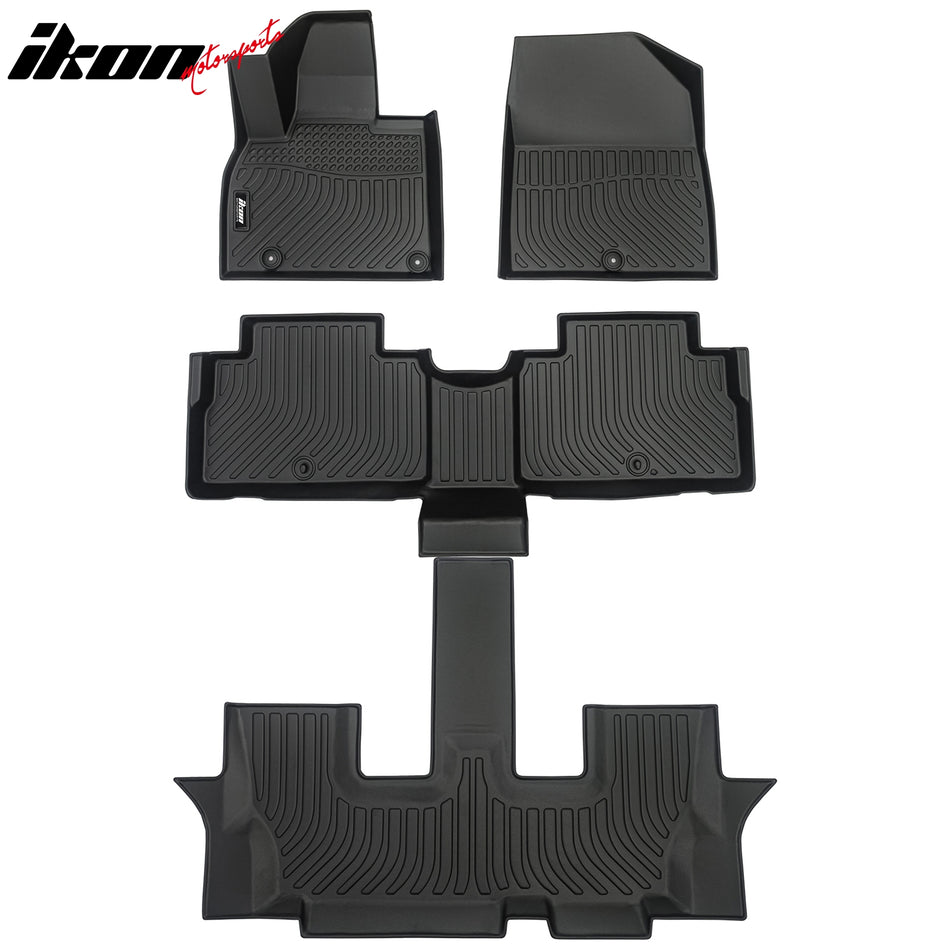 2020-2025 Kia Telluride 7 & 8 Seats Heavy Duty TPE Floor Mats 3D Liner