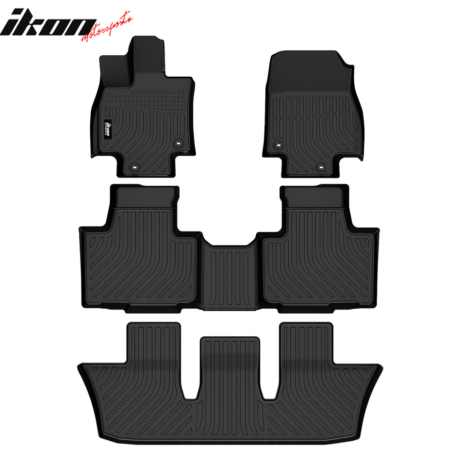 2024-2025 Toyota Grand Highlander 7 Seats 3D Floor Mats Carpet TPE