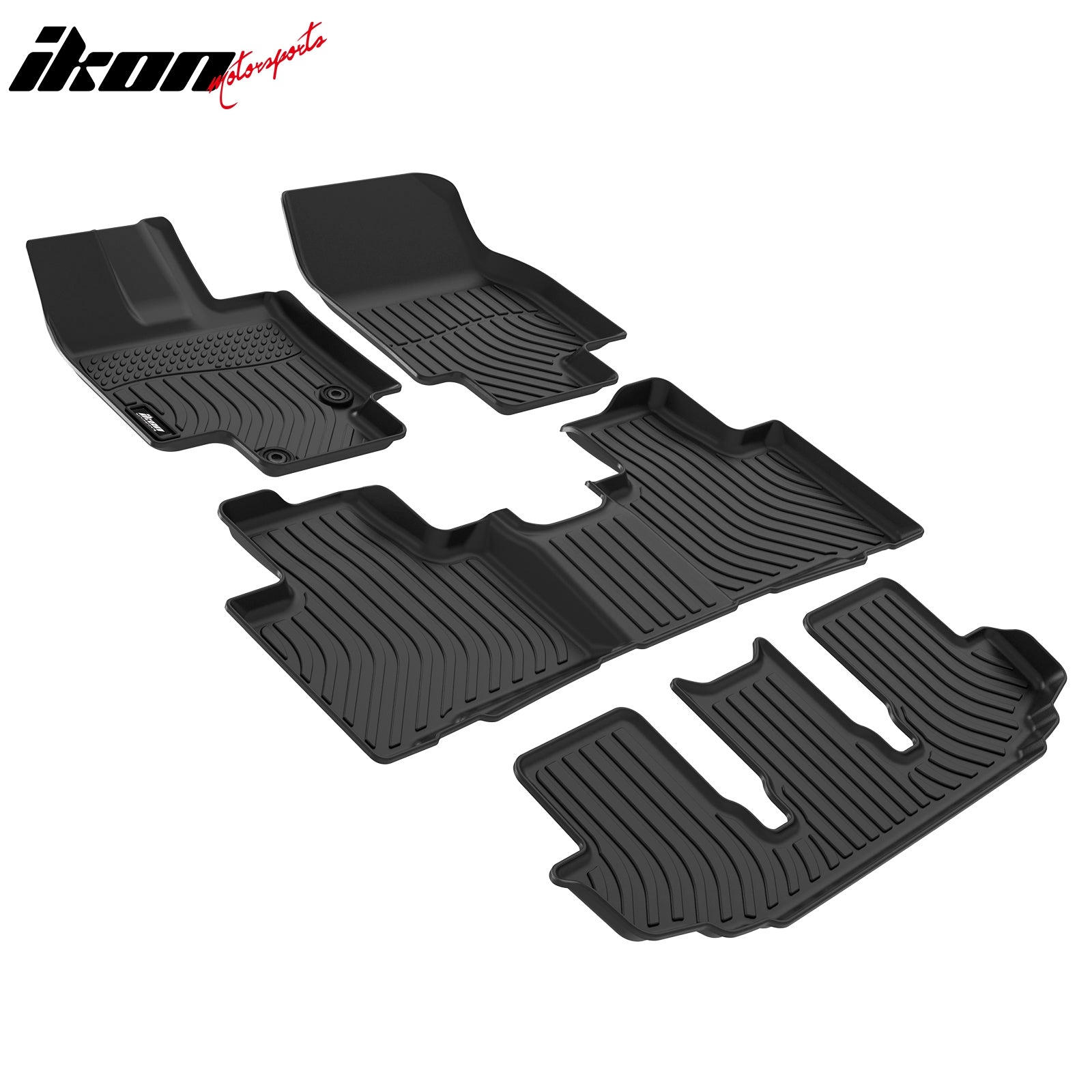 Fits 20-25 Toyota Highlander 7& 8 Seats All Weather Floor Mats 3D Molded Carpets