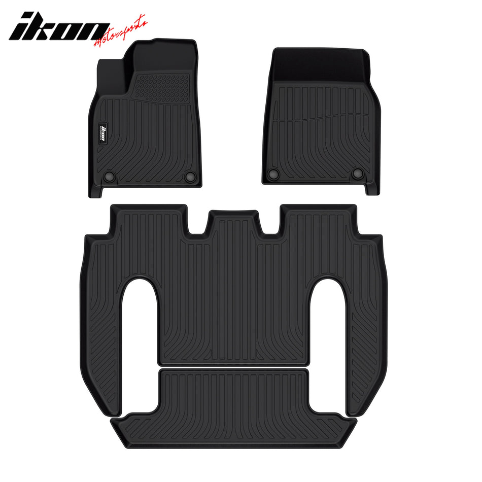 Car Floor Mat for 2022-2024 Tesla Model X 6 Seats All Weather 3D TPE