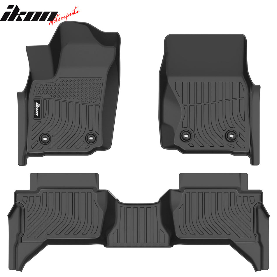 2024-2025 Toyota Tacoma Double Cab 3PC All Weather Floor Mats Carpets