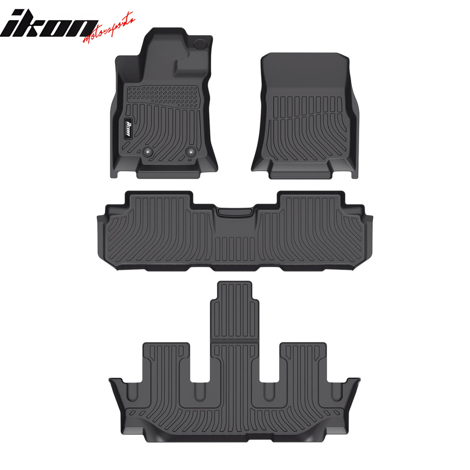 2019-2025 Subaru Ascent 8 Seats Bench Seat 3D Floor Mats Carpets TPE