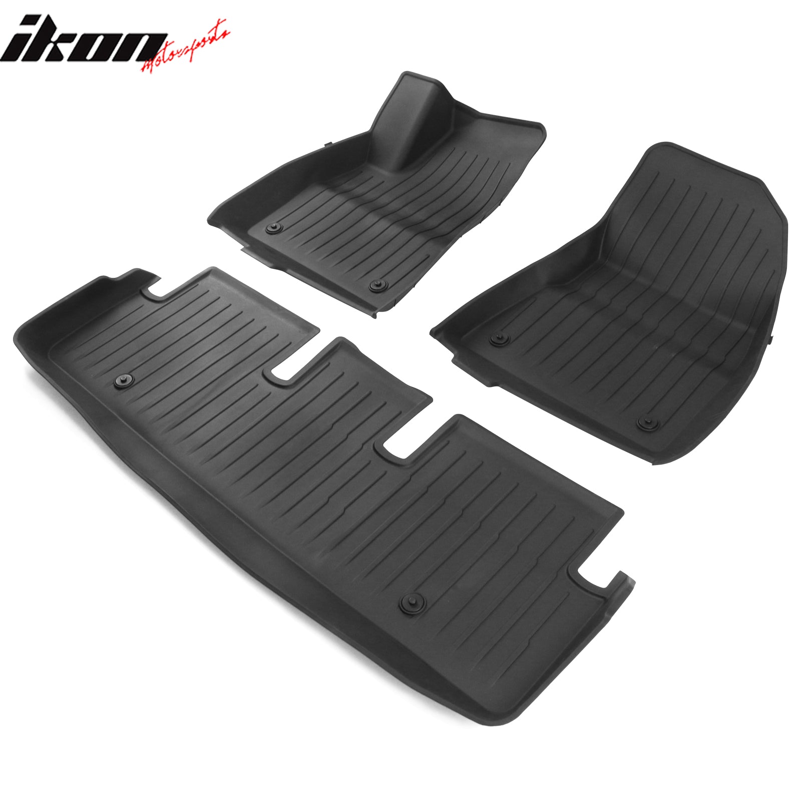 Fits 17-23 Tesla Model 3 3D Molded Front Rear Floor Mats Carpets Injection TPE