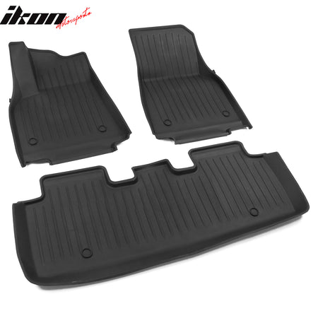 Fits 20-24 Tesla Y All Weather 3D Molded Floor Mats Cargo Liner Injection TPE