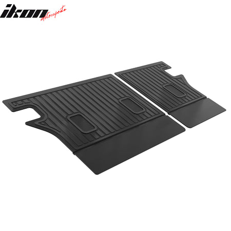 IKON MOTORSPORTS, Rear Seat Protector Backrest Cover Compatible With 2024-2025 Chevrolet Blazer EV 2024 Honda Prologue, Black TPE Waterproof Seat Back Liners Mat Pad Interior Accessories 2 Pieces