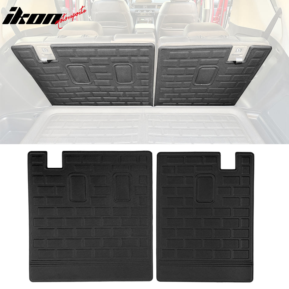 2016-2024 Honda Pilot 2PCS All Weather Backrest Mats Cover Black XPE