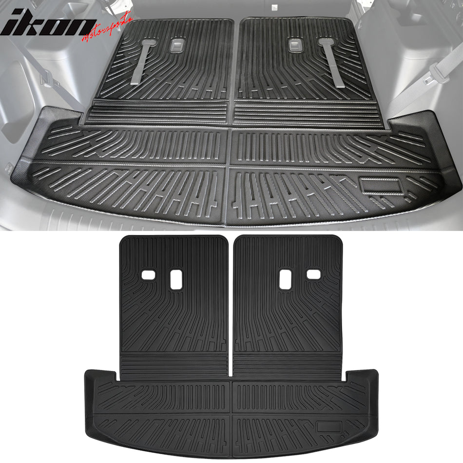 2024 Hyundai Santa Fe Trunk Mat W/ Backrest Rear Seat Liner Black TPE