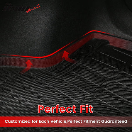 Fits 24-25 Chevrolet Trax Heavy Duty Floor Mats Liner 3PCS + Trunk Mat  - TPE