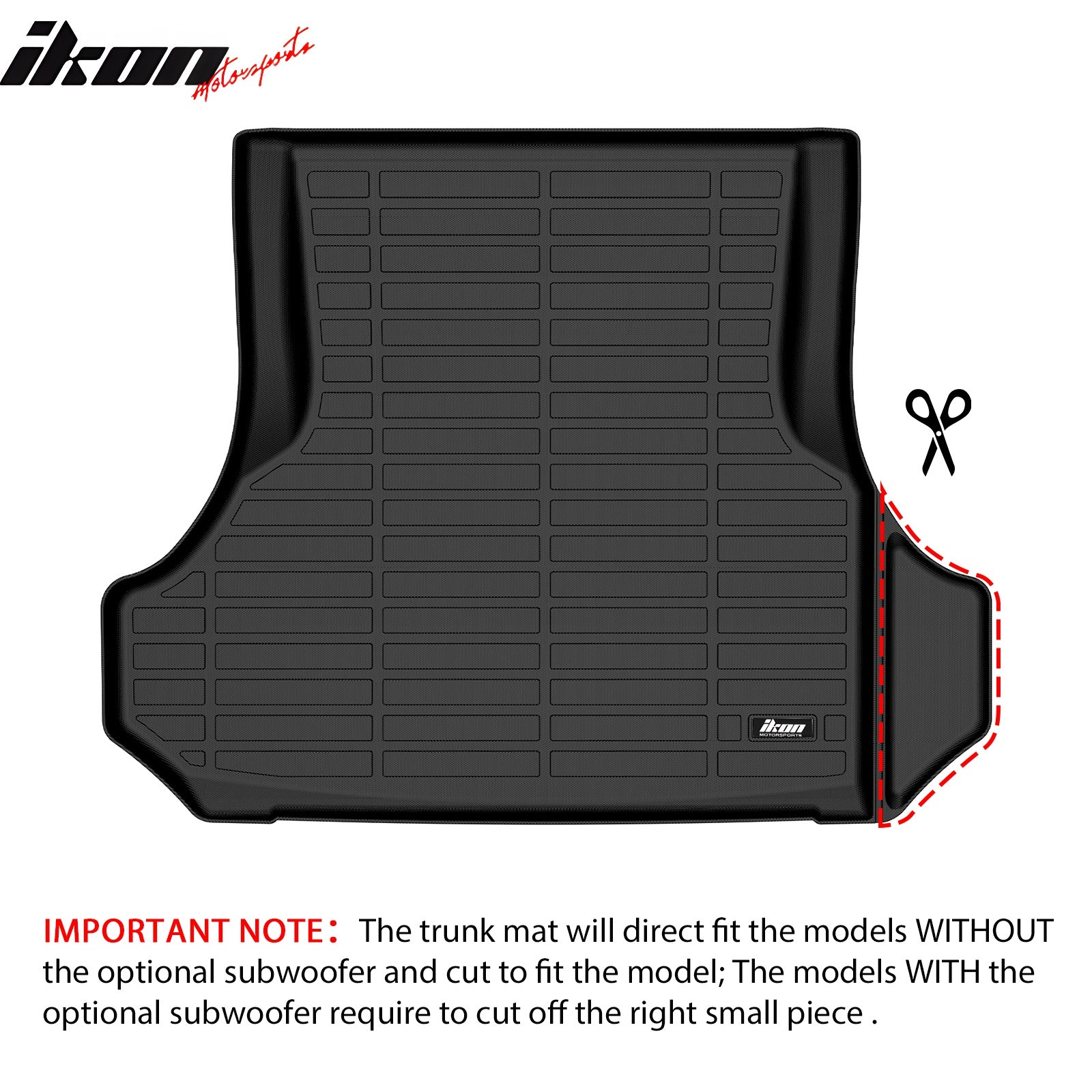 Fits 11-23 Dodge Charger & Chrysler 300 3D Trunk Mat All Weather Cargo Liner TPE