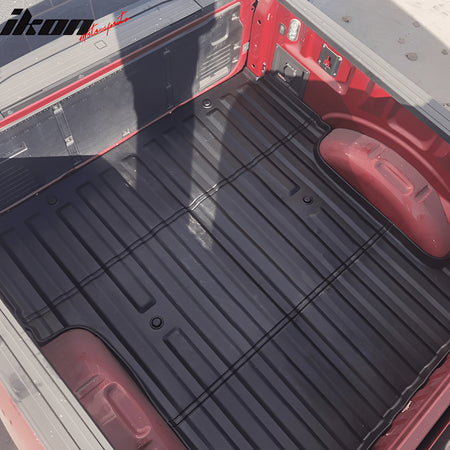 IKON MOTORSPORTS TPE Truck Bed Mat, Compatible with 2015-2023 Ford F150 Crew Cab 5.5Ft & 2022-2024 F-150 Lightning, Custom Fit All Weather Heavy Duty 3D Rear Storage Cargo Trunk Tray Protector Liner