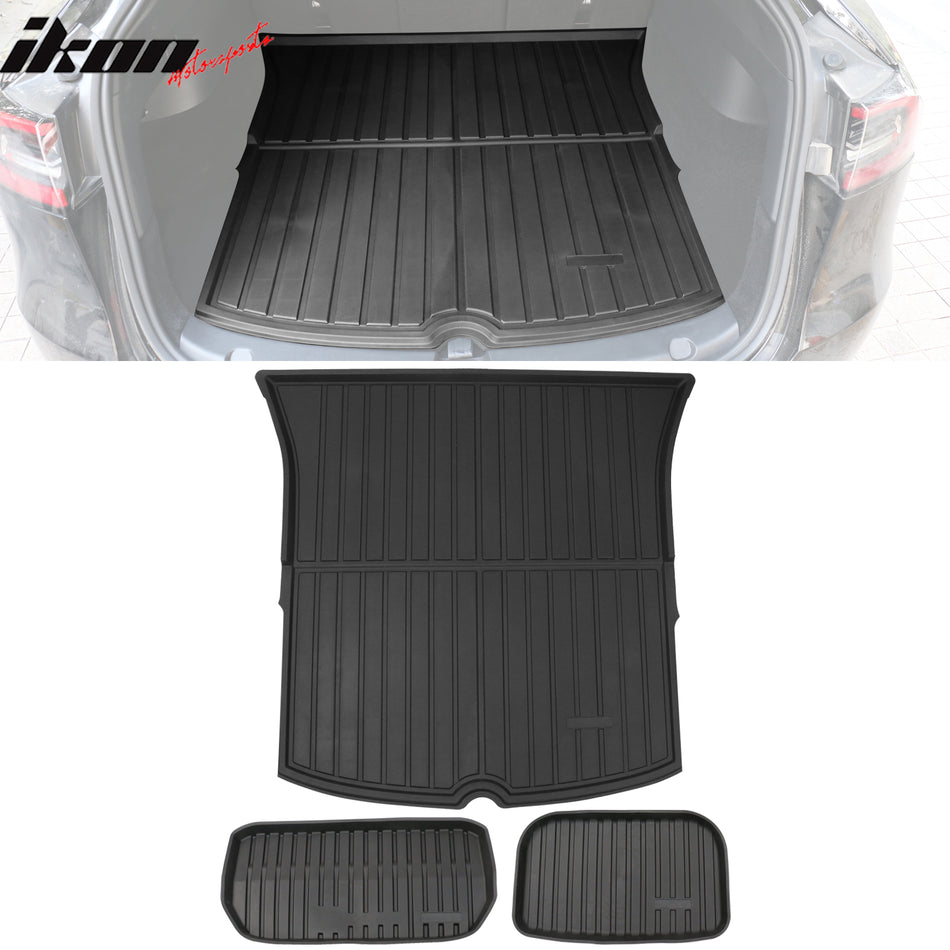 2020-2024 Tesla Model Y Black Trunk Mats Cargo Liner Injection TPE