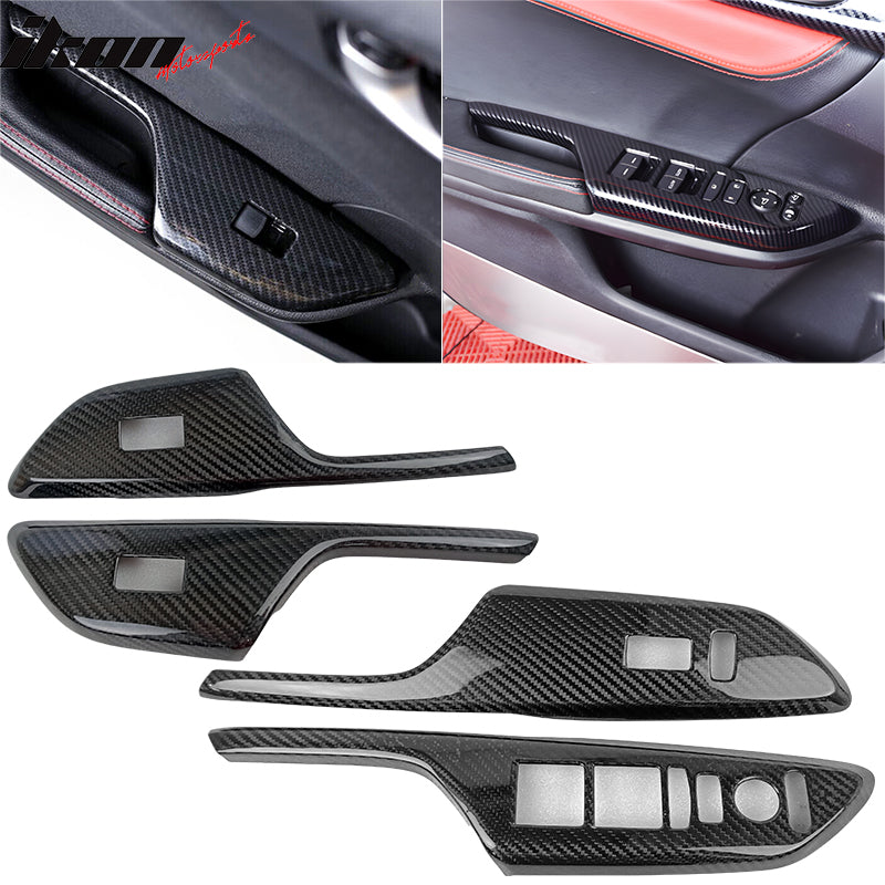 2016-2021 Honda Civic Door Window Lift Switch Panel Trim Carbon Fiber