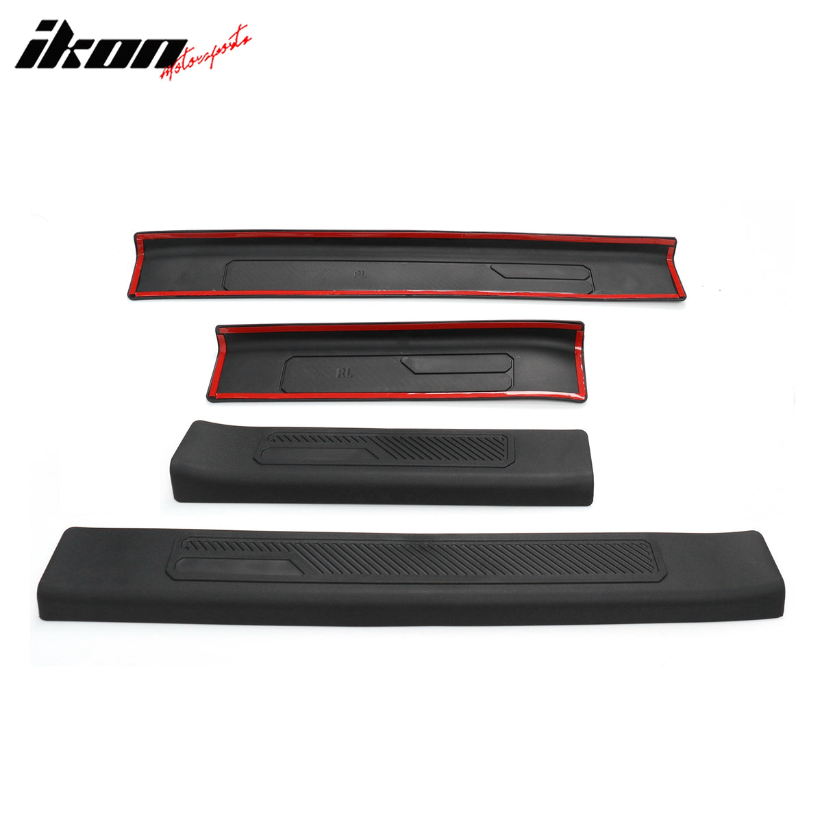 Fits 21-23 Ford Bronco 4 Door Black TPE Door Edge Guard Sill Protector Cover 4PC