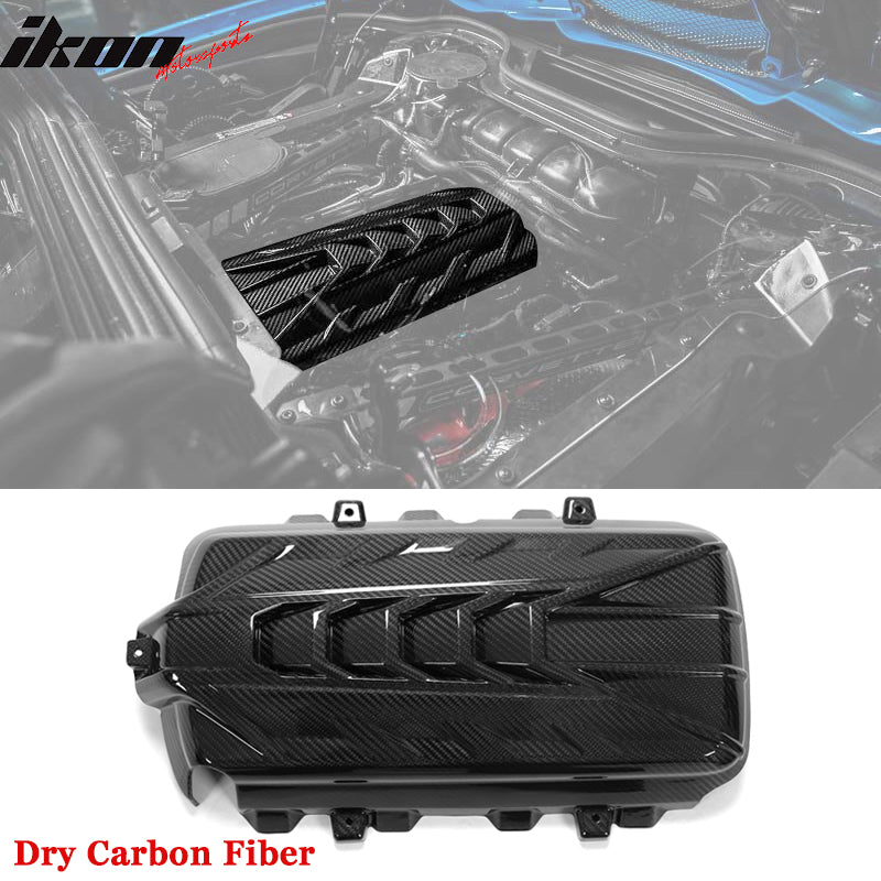 2020-2024 Chevy Corvette C8 6.2L LT2 Engine Cover Dry Carbon Fiber