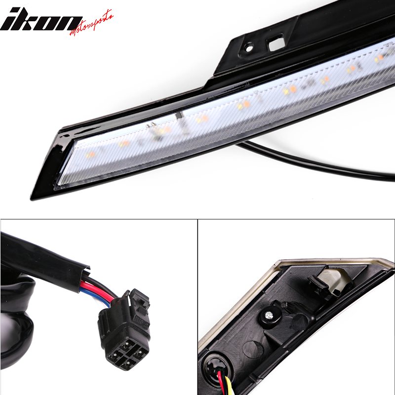 Fits 16-20 Honda Civic 10th Gen Black Eyebrow Light 2 Colors Running Light