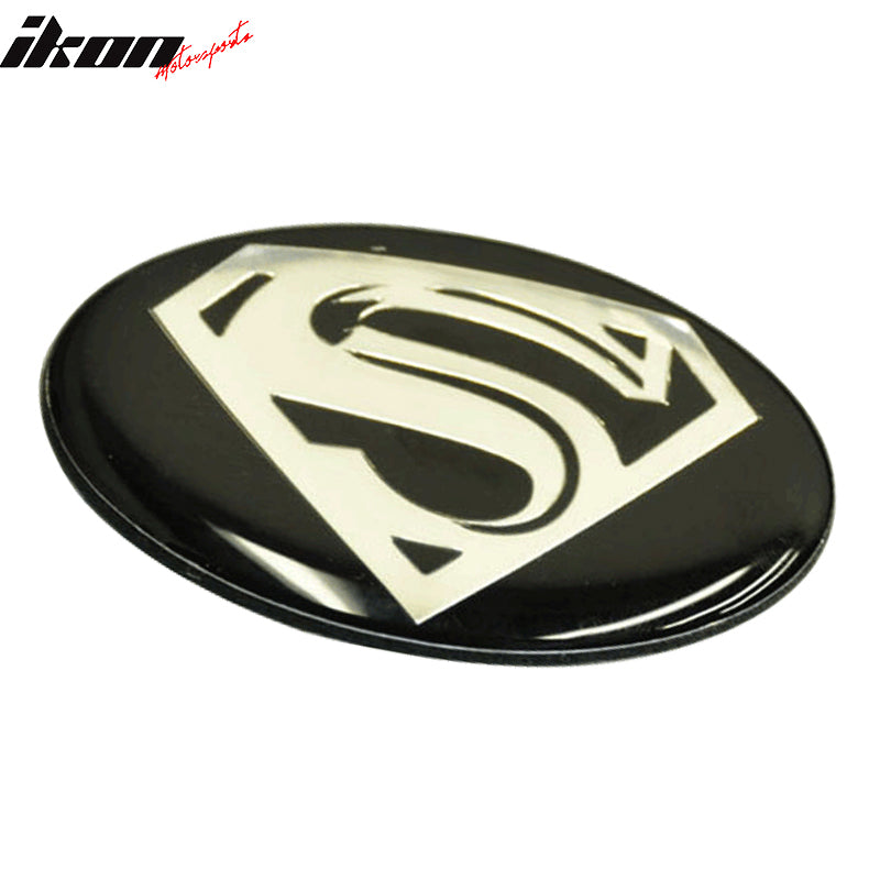 Emblem Compatible With 2005-2010 Chrysler 300, VIP Front Center Grille Grill Black Super S Logo Emblem Badge by IKON MOTORSPORTS, 2006 2007 2008 2009