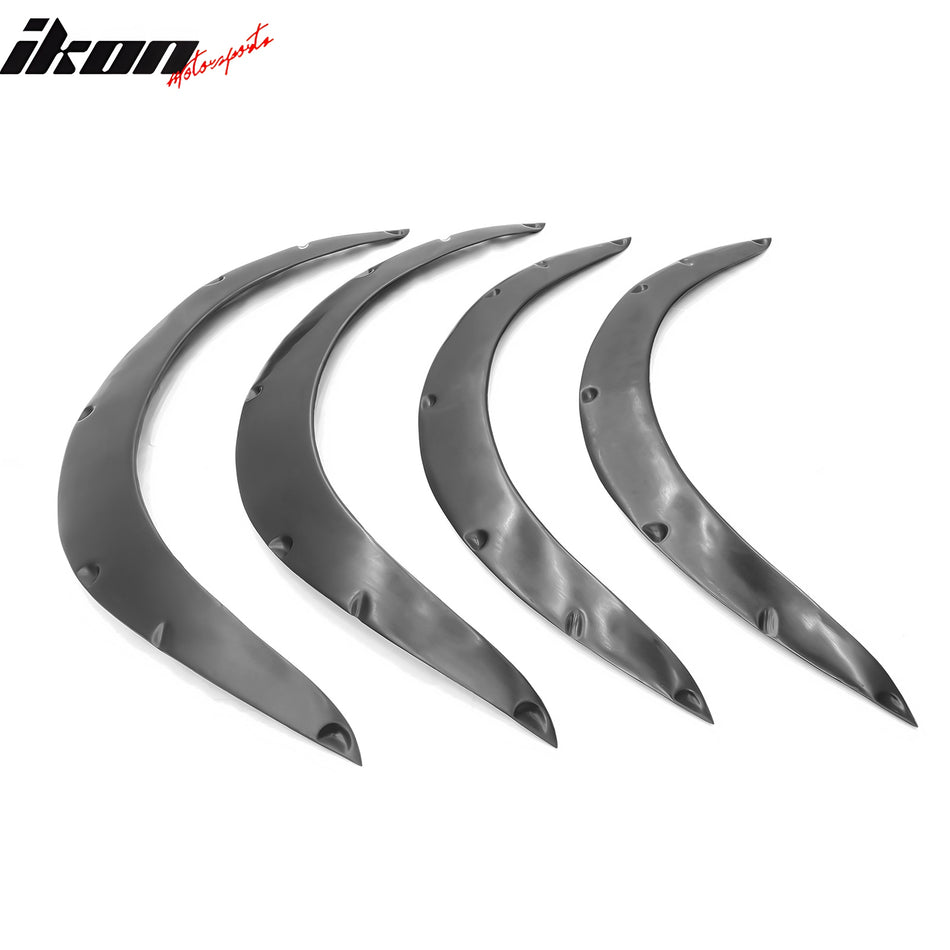 Fits Universal Fender Flares PU Unpainted Wheel Cover Protector 4PCS