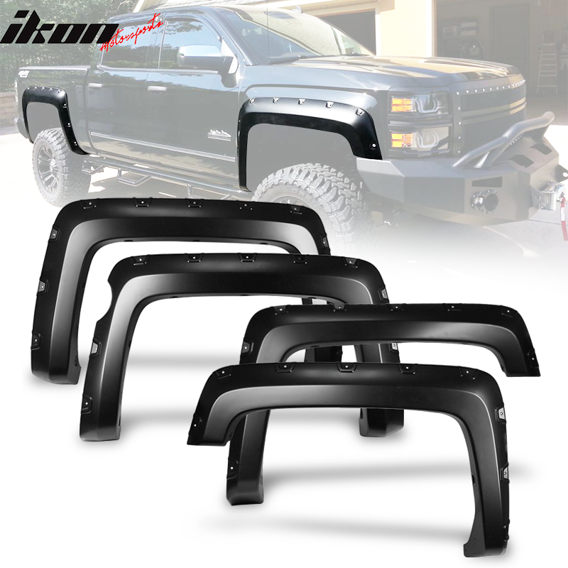 2014-2018 Chevy Silverado 5.8 Ft Short Bed Fleetside Fender Flares PP