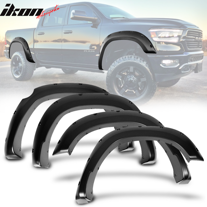 2019-2023 Dodge Ram 1500 Pocket Rivet Smooth Unpainted Fender Flare PP