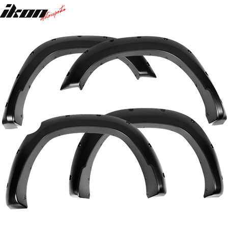 Fits 19-24 Dodge Ram 1500 Pocket Rivet Style Smooth Unpainted Fender Flares