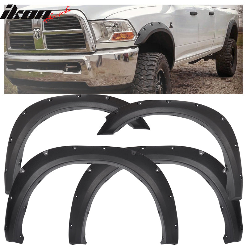 2010-2018 Dodge Ram 2500 3500 Pocket Rivet Style 4PCS Fender Flares PP