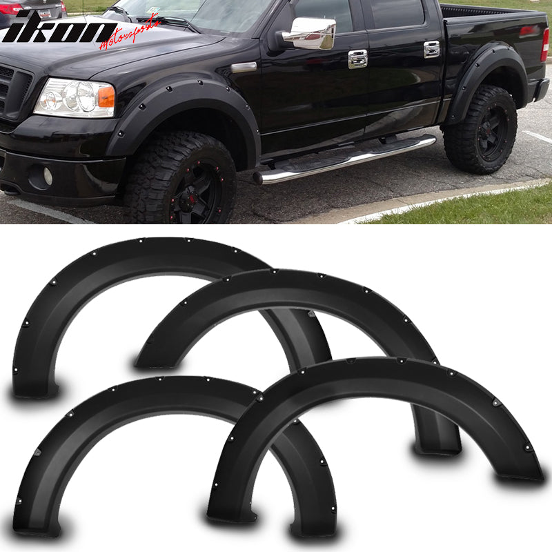 2004-2008 Ford F-150 Mark LT Pocket Rivet Style 4PCS Fender Flares PP