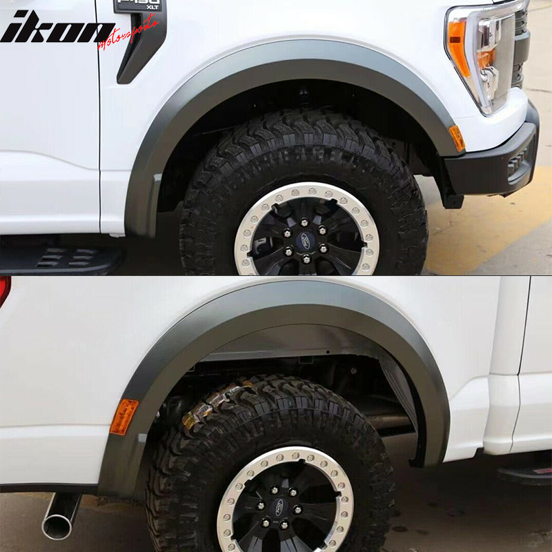 Fits 21-23 Ford F150 R Style Fender Flares 4PC Matte Black - PP