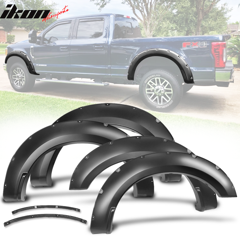 2017-2022 Ford F250 F350 SuperDuty 6.5Ft 8Ft Pocket Rivet Fender Flare