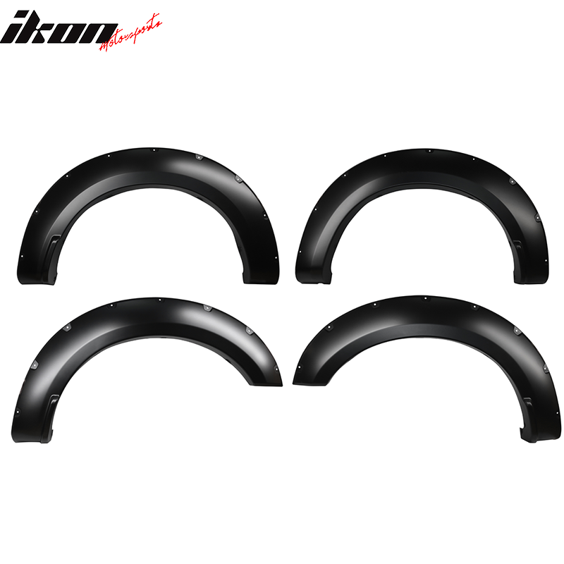 Fits 17-22 Ford F250 F350 Super Duty Pocket Rivet Style Fender Flares Wheel Arch