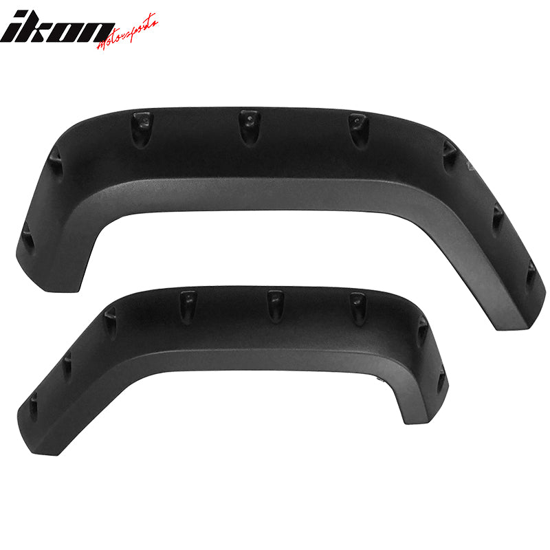 Fits 07-17 Jeep Wrangler JK Pocket Style Fender Flares 4DR ABS Unpainted Texture