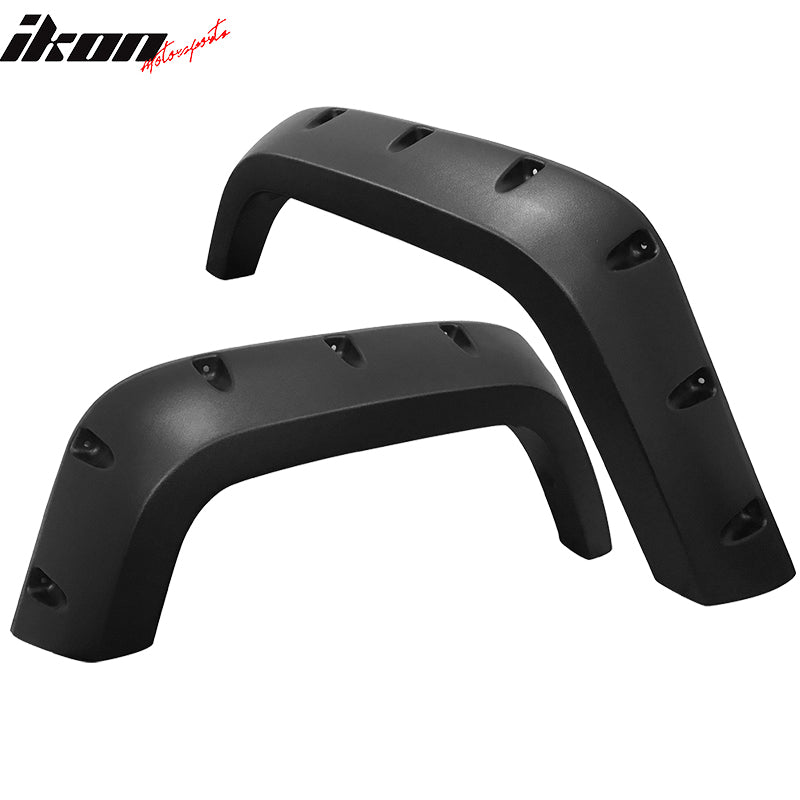 Fits 07-17 Jeep Wrangler JK Pocket Style Fender Flares 4DR ABS Unpainted Texture