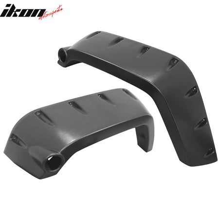 Fits 07-17 Jeep Wrangler JK Pocket Style Fender Flares 4DR ABS Unpainted Texture