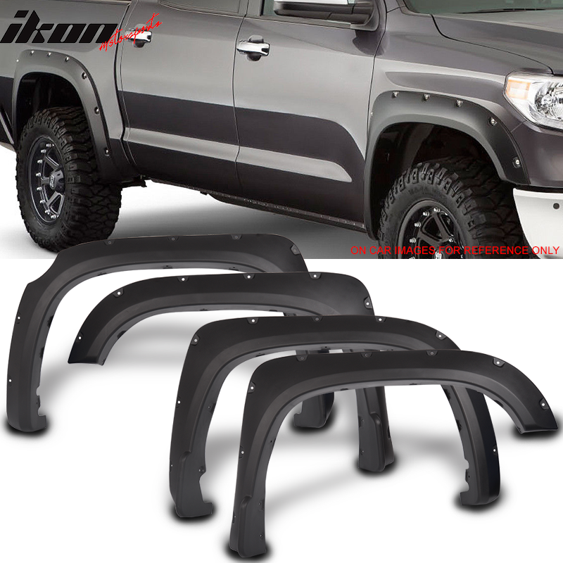 2014-2020 Toyota Tundra Pocket Rivet Style Black Fender Flares PP