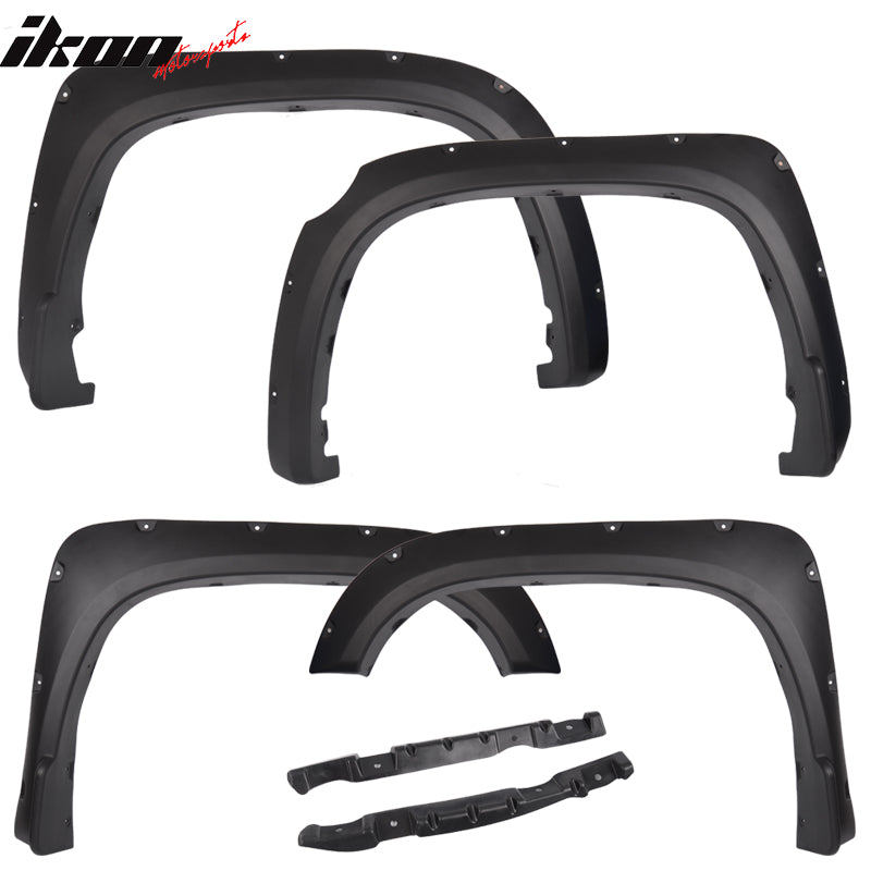 Fits 14-20 Toyota Tundra Pocket Rivet Style Fender Flares PP Textured