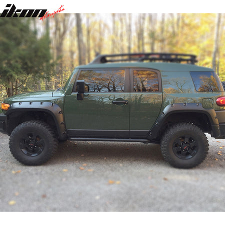 Fits 07-15 Toyota FJ Cruiser Pocket Fender Flares Sanded Wheel Cover 4PC ABS