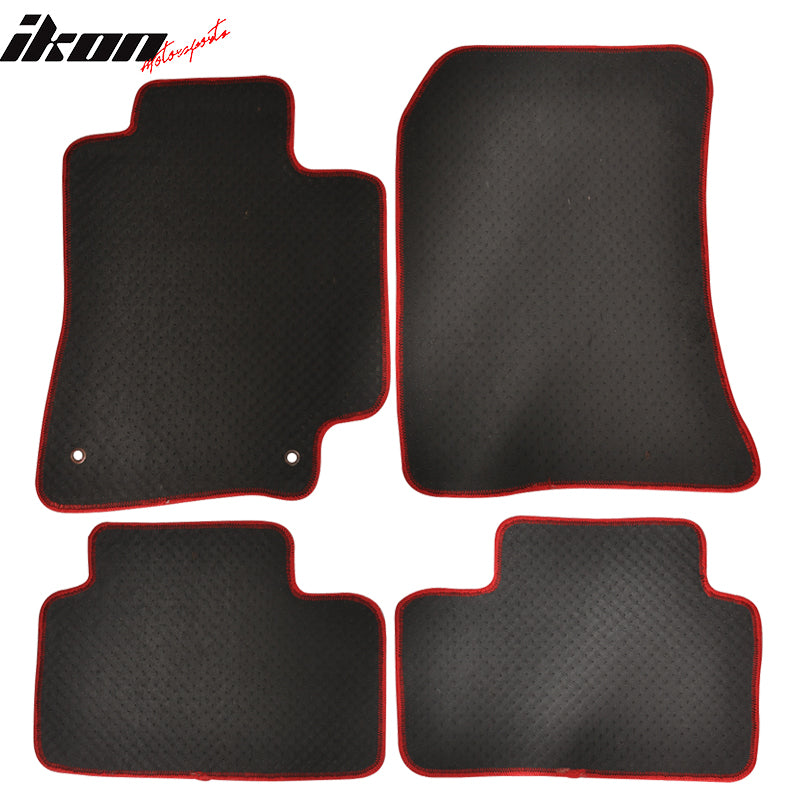 Fits 01-05 Lexus IS300 Car Floor Mats Liner Red Nylon Carpet w/ Logo 4PCS